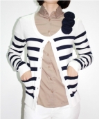 ЖАКЕТ жін. арт. 893/233A колір 678 (молочний, полоска синя)