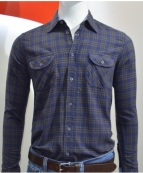 СОРОЧКА д/р арт. 213В/1221А колір 504 (клітка темно-синя) 2/2